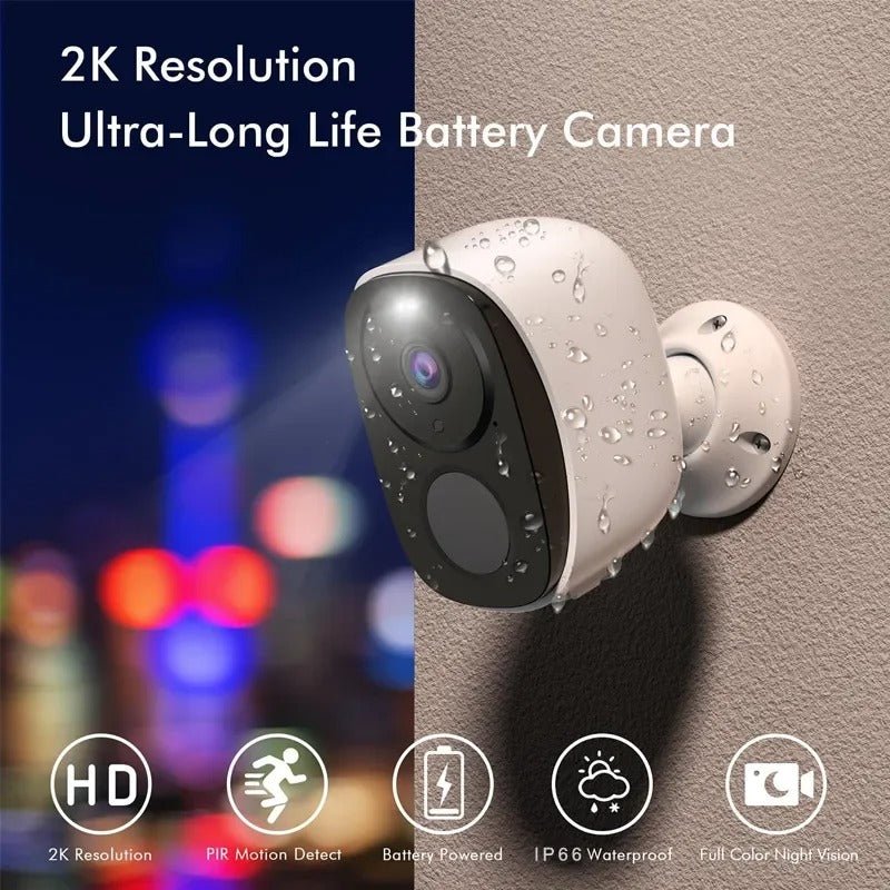 Cameră video digitală – Security Cameras Outdoor 2K 3MP Battery - i - vory|Urban|