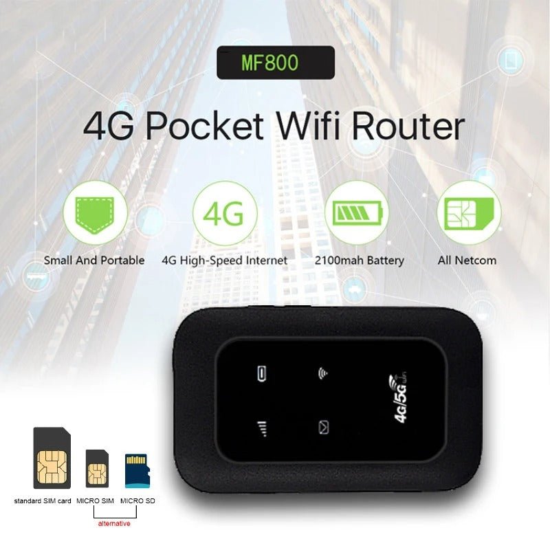 Router 4G portabil cu WiFi – 4G Pocket Wifi Router 150Mbps Modem - i - vory|Urban|